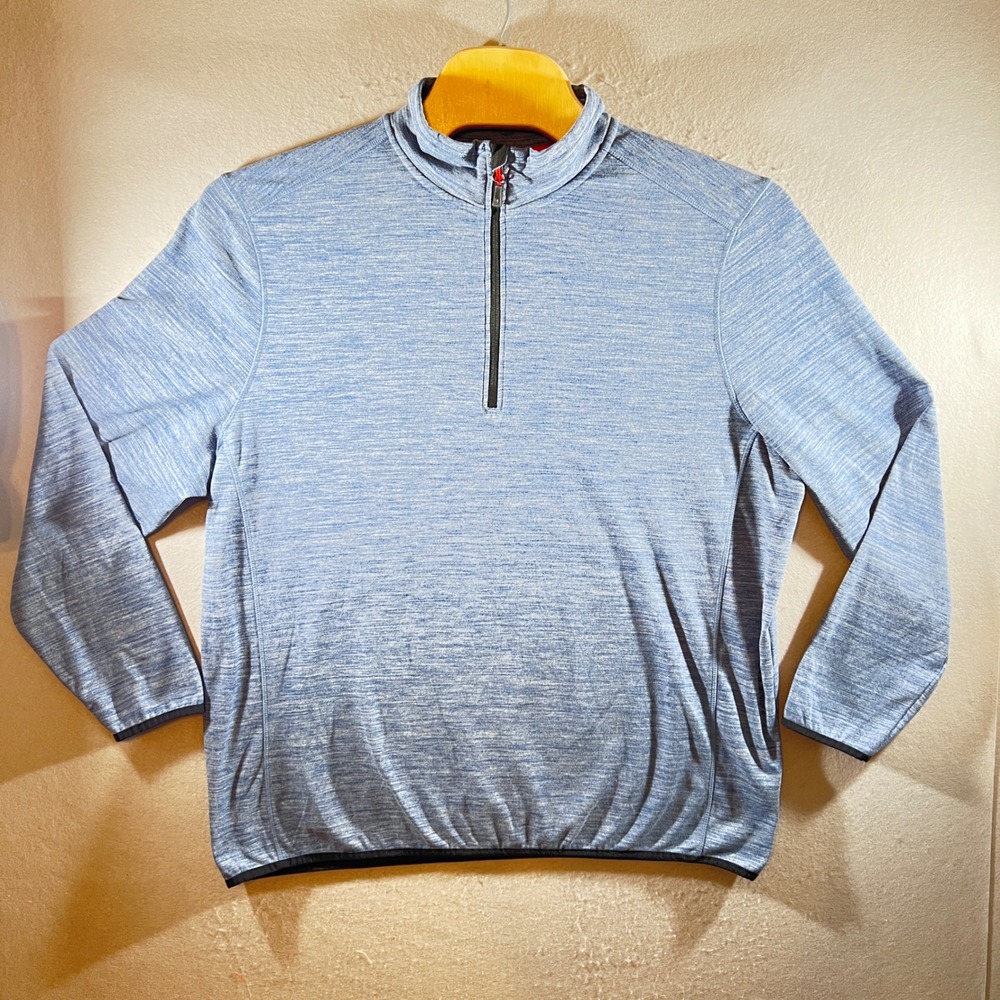 1068 | Avalanche Outdoor Supply Heathered Quarter Zip Pullover Blue Mens XXL
